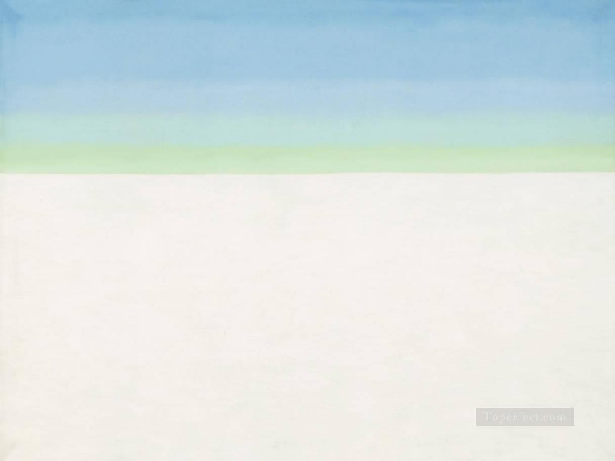平らな白い雲のある空 ジョージア・オキーフ アメリカのモダニズム 精密主義油絵